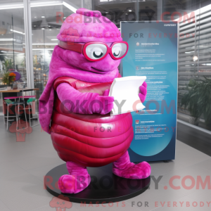Magenta Ice mascot costume...