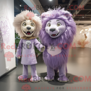 Lavender Lion mascot...
