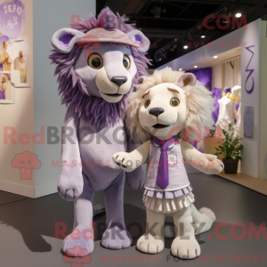 Lavender Lion mascot...