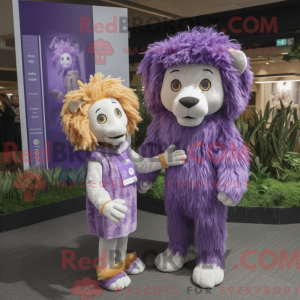 Lavender Lion mascot...
