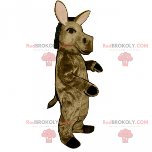 Brown girl mascot with donkey ears - Our mascots Sizes L (175-180CM)