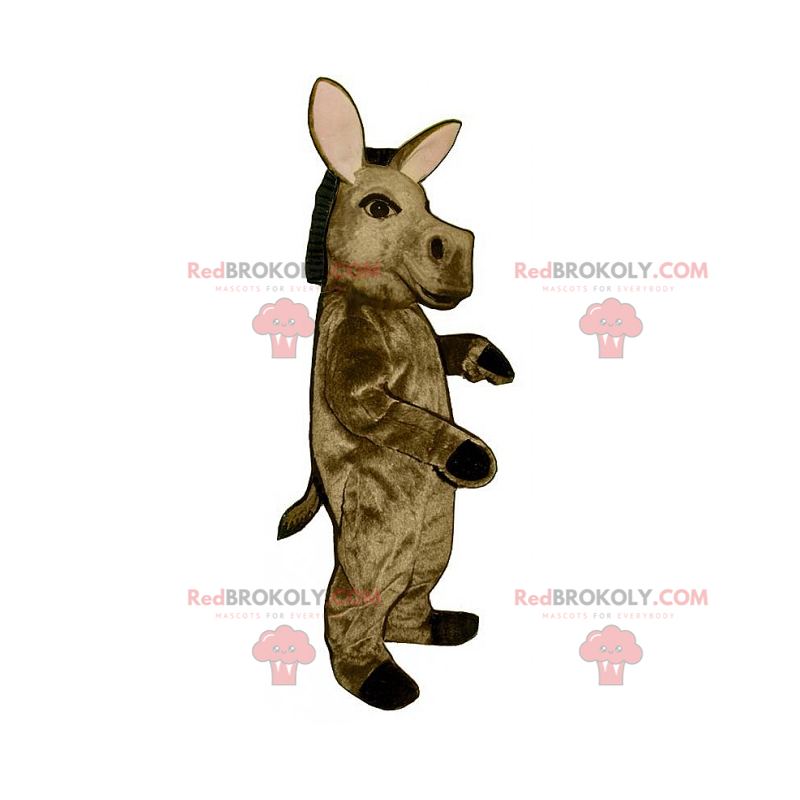 Mascote burro marrom - Redbrokoly.com