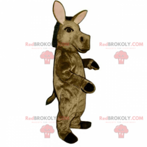 Hnědý osel maskot - Redbrokoly.com