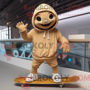 Máscara de skate bronzeada...