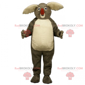 Koala mascot big white ears and red nose - Redbrokoly.com