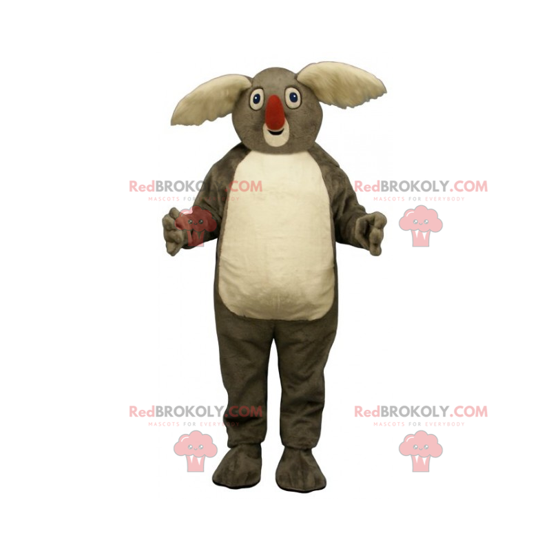 Koala mascotte grandi orecchie bianche e naso rosso - Koala mascotte grandi orecchie bianche e naso rosso -