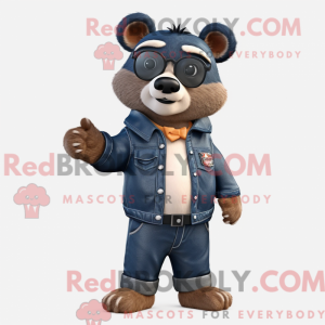 Peach Brillebjørn maskot...