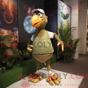 Olive Turkey mascot costume...