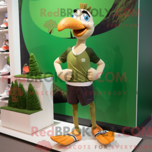 Olive Turkey mascot costume...