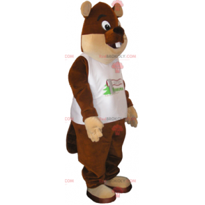 Tiermaskottchen - Großer Braunbär mit T-Shirt - Redbrokoly.com