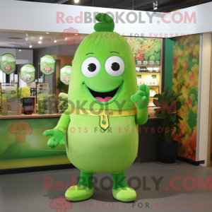 Lime Green Cucumber mascot...