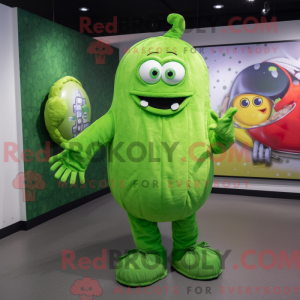 Lime Green Cucumber mascot...