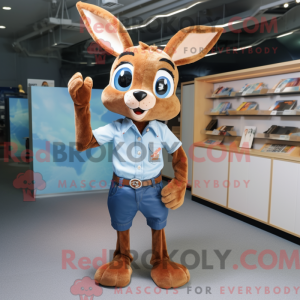 Brun Gazelle maskot kostume...