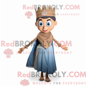 Tan Queen maskot kostume...