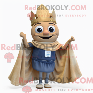 Tan Queen maskot kostume...