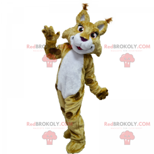 Mascotte animale Savannah - Lince con ciglia lunghe -