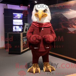 Maroon Bald Eagle máscara...