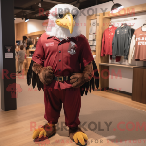 Maroon Bald Eagle mascot...