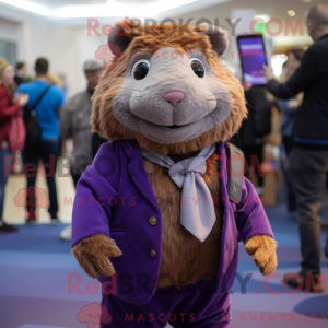 Personaggio mascotte viola...