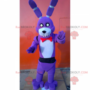 KIMU Costume de Mascotte Lapin de Pâques Wit Blauw - Taille SM - Costume de  lapin en