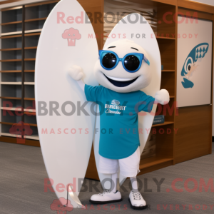 Hvid Surfboard maskot...