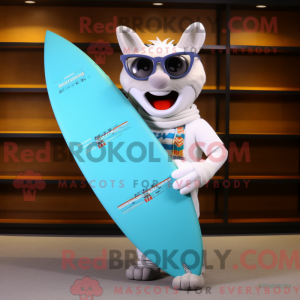 White Surfboard mascot...