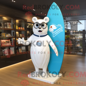 Hvid Surfboard maskot...