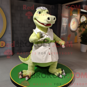 Cream Crocodile maskot...