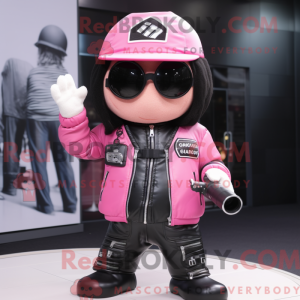 Rosa kameramaskotdraktfigur...
