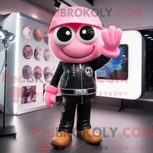 Roze camera mascottekostuum...