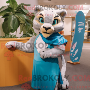 Cyan Mountain Lion maskot...