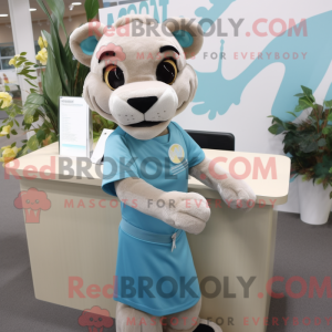 Cyan Mountain Lion maskot...