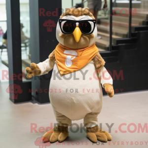 Tan Quail mascot costume...