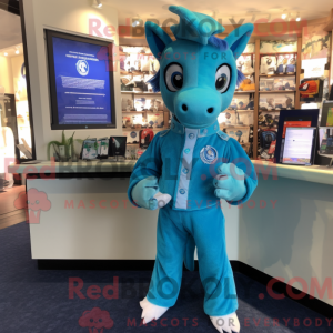 Cyan Mare Maskottchen...