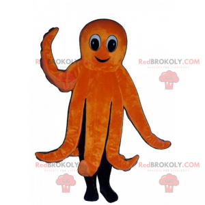 Cativante mascote de polvo laranja - Redbrokoly.com