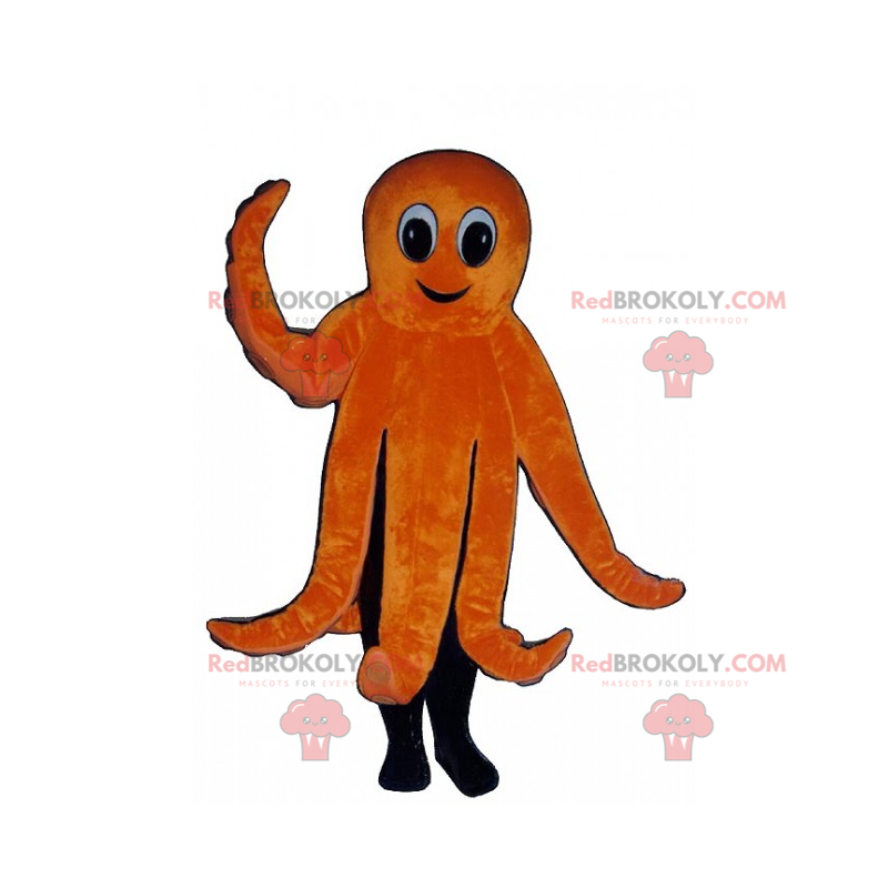Innemende oranje octopus mascotte - Redbrokoly.com