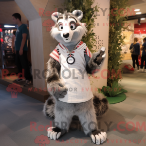 Grey Badger maskot kostume...