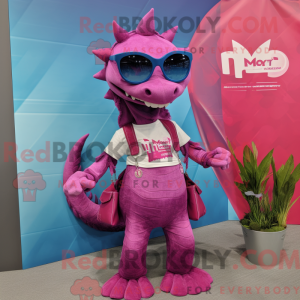 Costume de mascotte Magenta...
