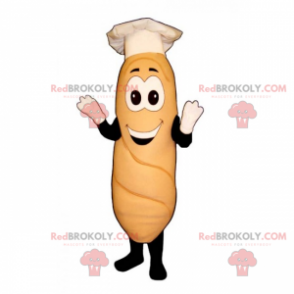 Baguette maskot med kokkelue - Redbrokoly.com