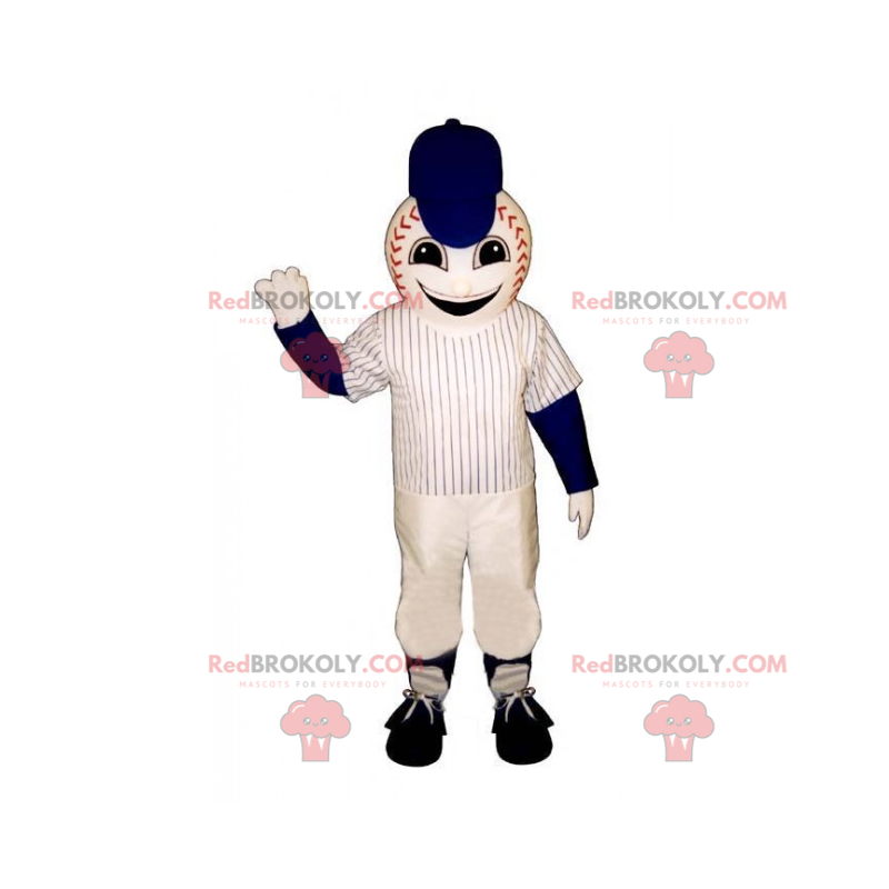 Baseballball Maskottchen mit Uniform - Redbrokoly.com