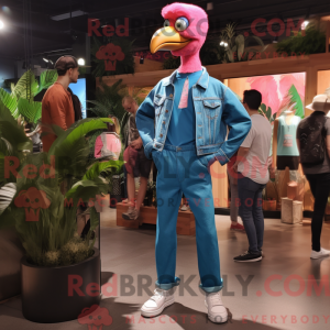 Máscara Cyan Flamingo com...