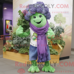 Lavendel brokkoli maskot...