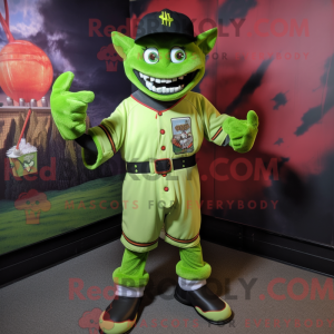 Lime Green Vampire mascot...