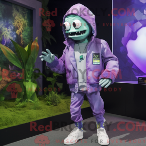 Lavendel Zombie Maskottchen...