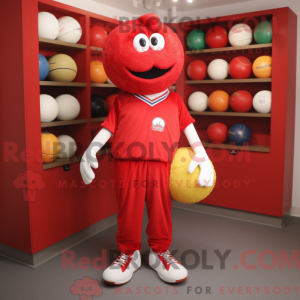 Red Juggle maskot kostume...