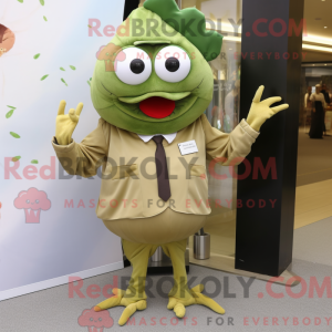 Olive Crab maskot kostume...