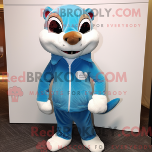 Sky Blue Weasel mascot...