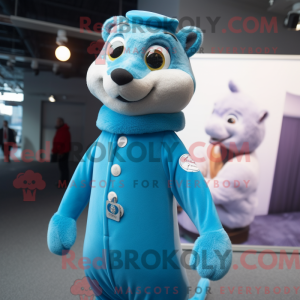 Sky Blue Weasel mascot...