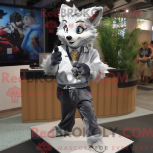Silver Fox-maskotdraktfigur...