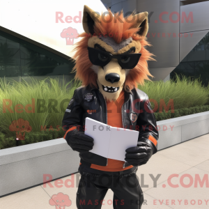 Peach Werewolf mascot...